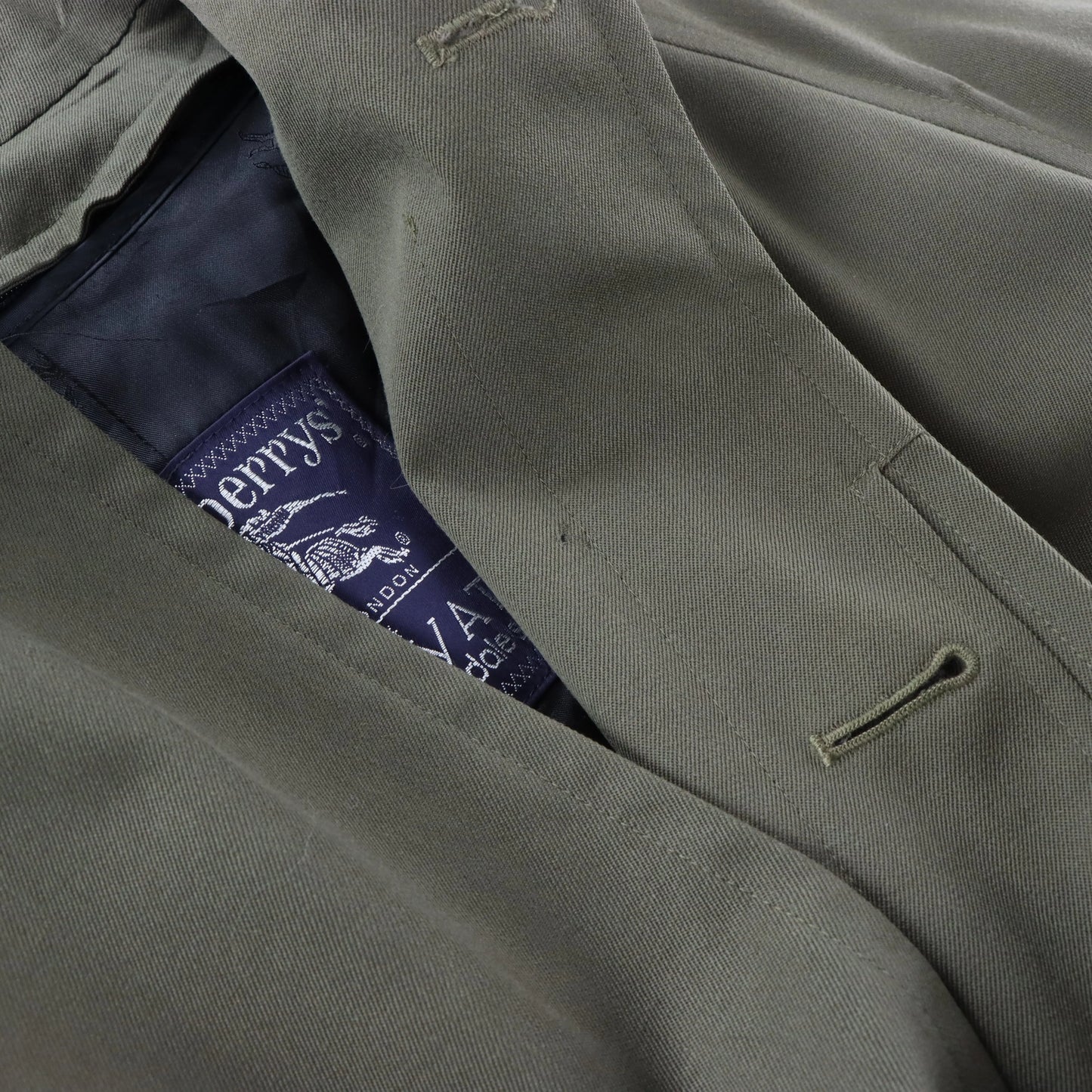 Vintage BURBERRY'S x BLOOMINGDALE'S Wool Lined Olive Green Trench Coat (Men's 40) Vintage Sole Melbourne