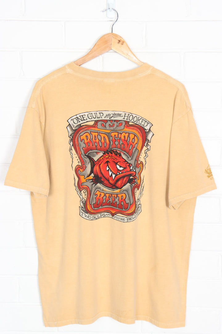 Bad Fish Beer Dyed 'More Taste, More Bite' Crazy Shirts Tee (XL)