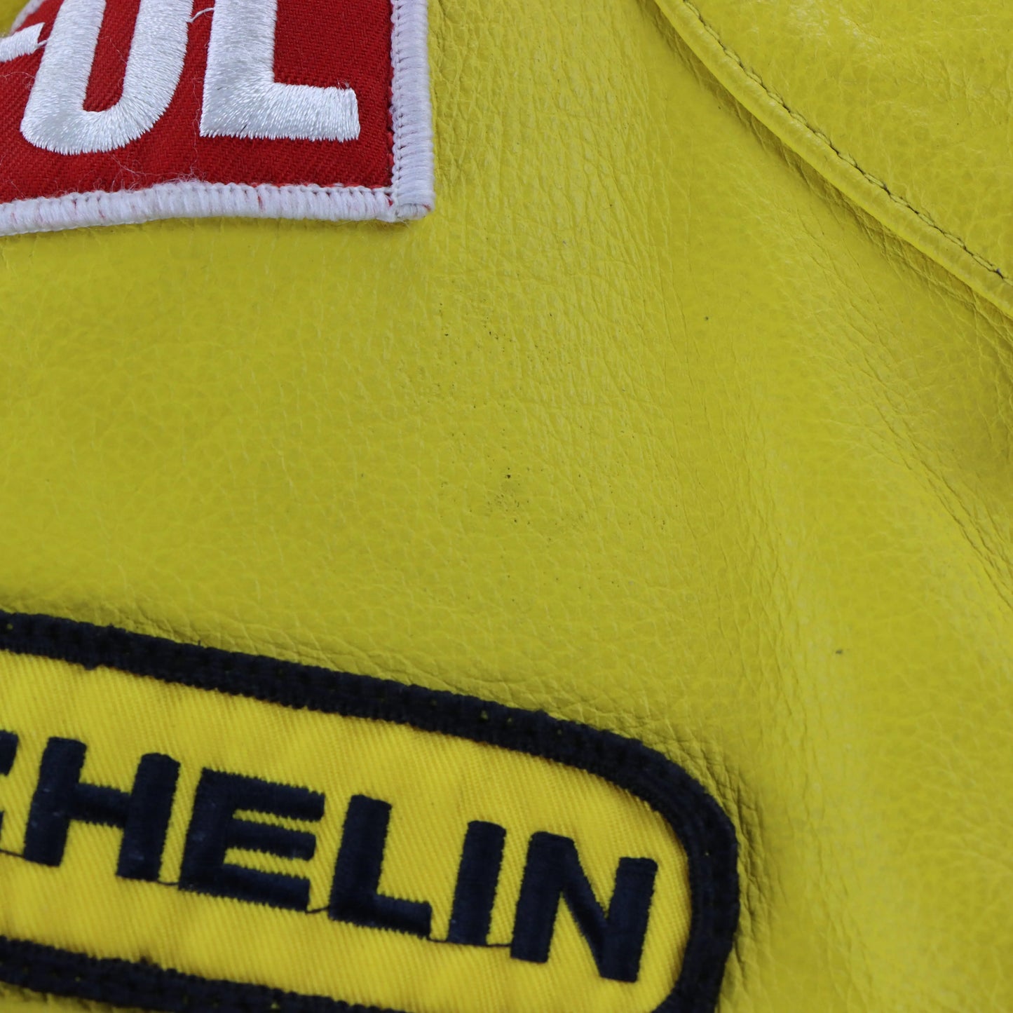 Lucky Strike Black & Yellow Leather Racing Moto Jacket (XS-S) ***COCO Vintage Sole Melbourne