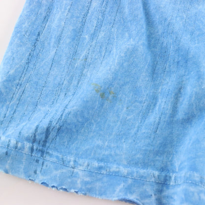 Vintage "SANCTIFIED" Studded Eagle Bright Blue Y2K Style Tee (M-L)