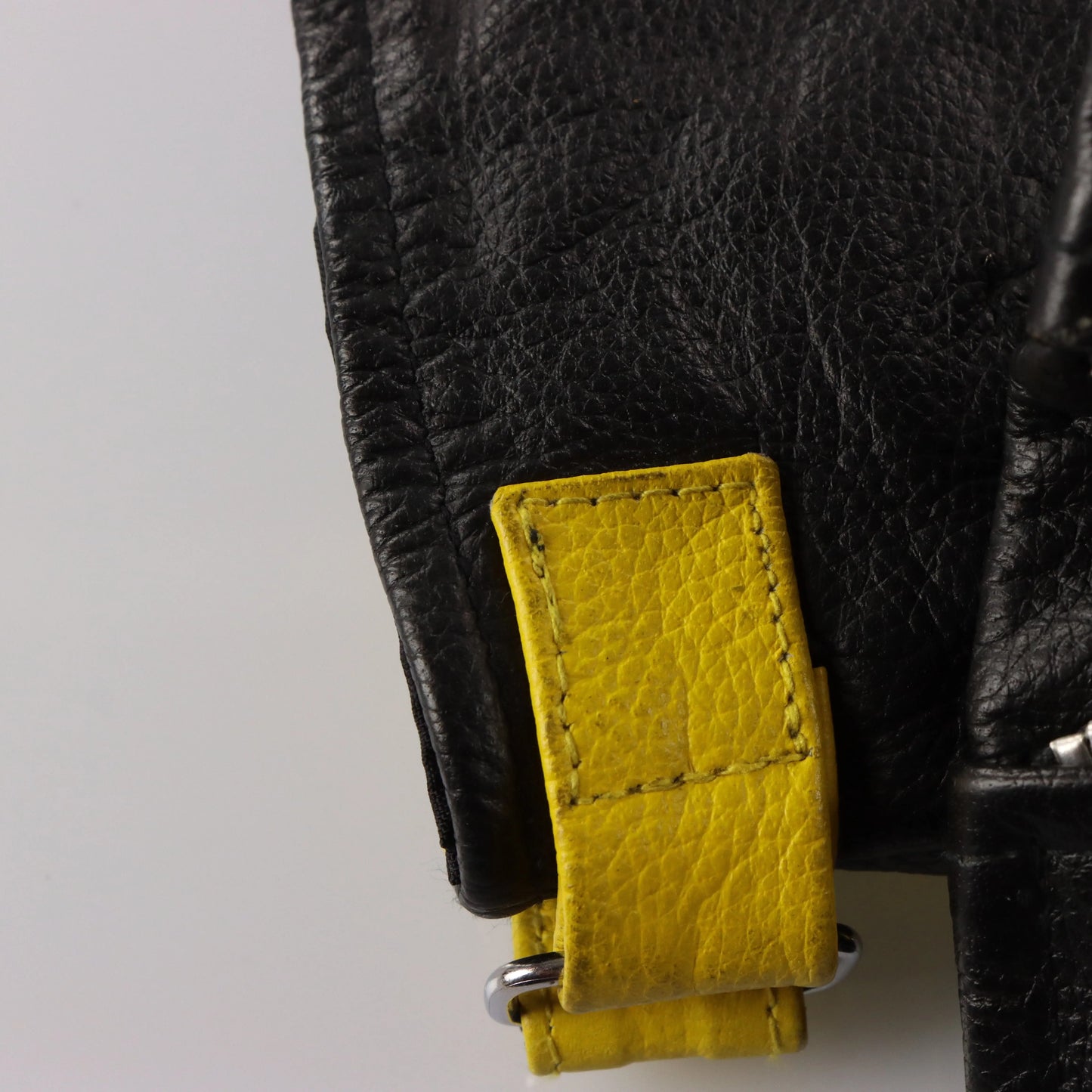 Lucky Strike Black & Yellow Leather Racing Moto Jacket (XS-S) ***COCO Vintage Sole Melbourne