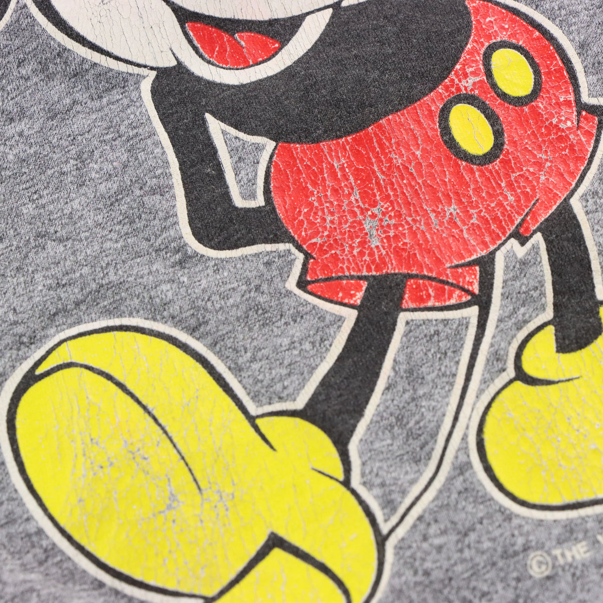 DISNEY Vintage Mickey Mouse Cartoon Heather Grey T-Shirt (L TALL)