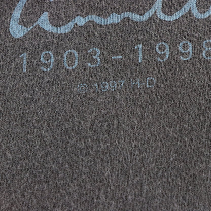 Vintage 1997 HARLEY DAVIDSON 95th Anniversary El Paso Texas Faded Black USA Made T-Shirt (XL)