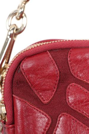 CHANEL 'Scales' Red Leather Camera Bag Italy Made