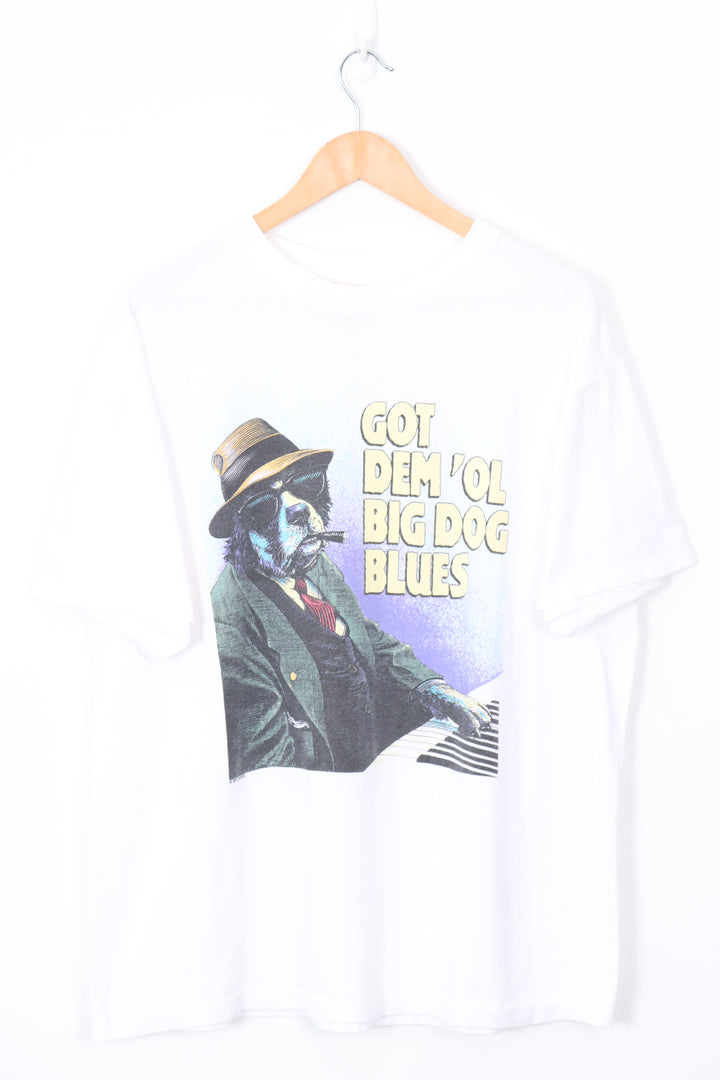 'Got Dem 'Ol Big Dog Blues' Portrait Music Graphic Tee (XL)