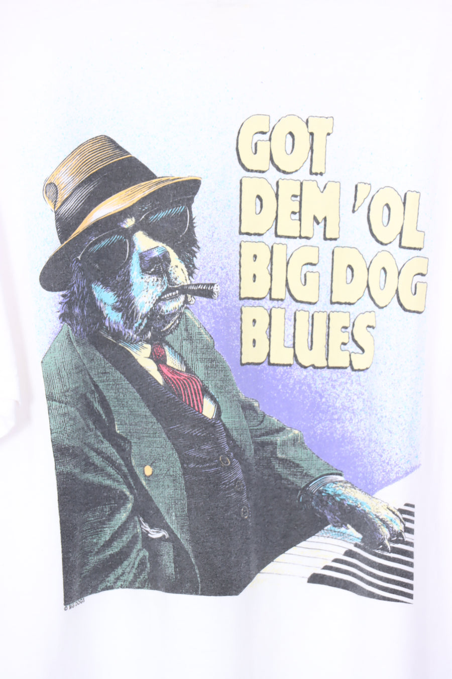 'Got Dem 'Ol Big Dog Blues' Portrait Music Graphic Tee (XL)