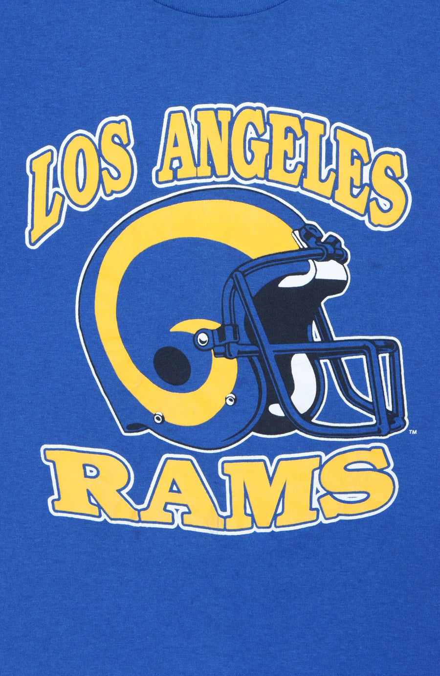 NFL Los Angeles Rams Big Logo Single Stitch T-Shirt USA Made (S)