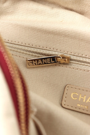 CHANEL 'Scales' Red Leather Camera Bag Italy Made