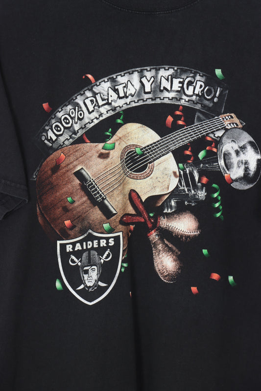 Las Vegas RAIDERS Pro Sport Guitar Music Graphic Tee (M-L)
