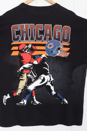 NFL Chicago Bears Front Back Single Stitch T-Shirt USA Made (XL)