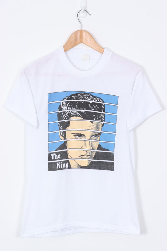 ELVIS PRESLEY 'The King' Art Portrait Music Band Tee (XS-S)