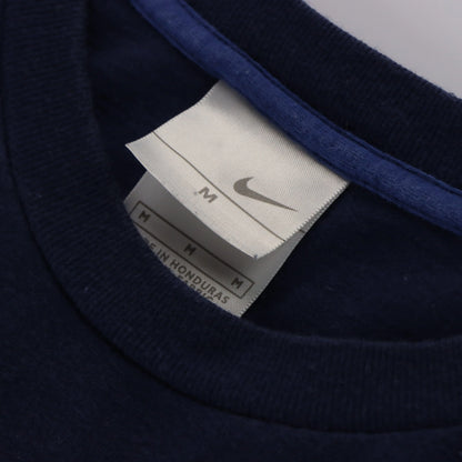 NIKE Y2K Blue Toned Centre Swoosh Logo T-Shirt (M) - Vintage Sole Melbourne