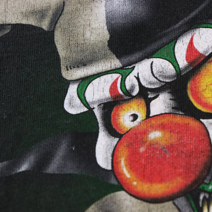 Vintage HARLEY DAVIDSON Evil Jester Des Moines Iowa Black USA Made Single Stitch Tank (M)