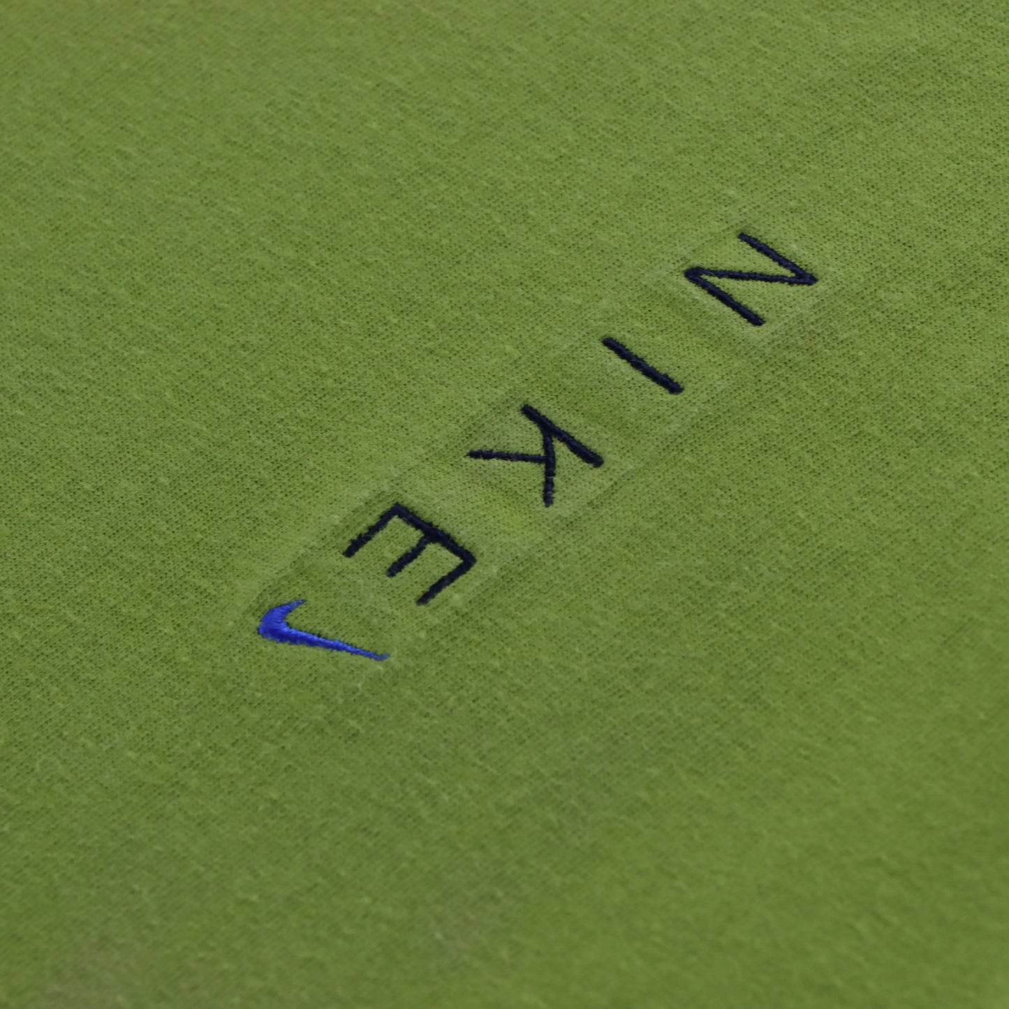 NIKE Embroidered Spell Out Logo Olive Green USA Made T-Shirt  (XL) - Vintage Sole Melbourne