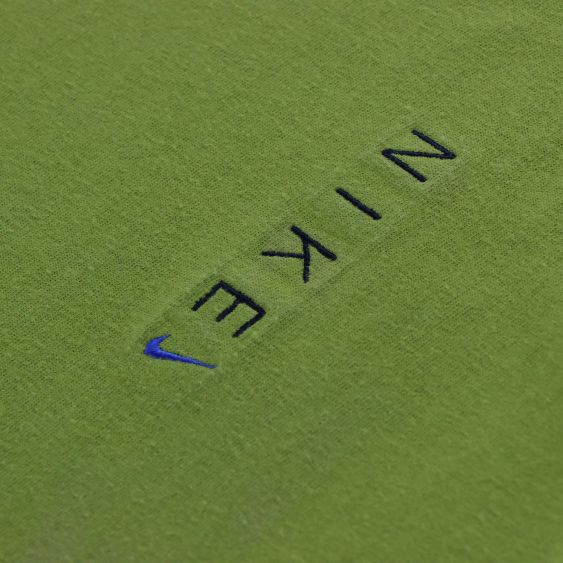 NIKE Embroidered Spell Out Logo Olive Green USA Made T-Shirt  (XL) - Vintage Sole Melbourne