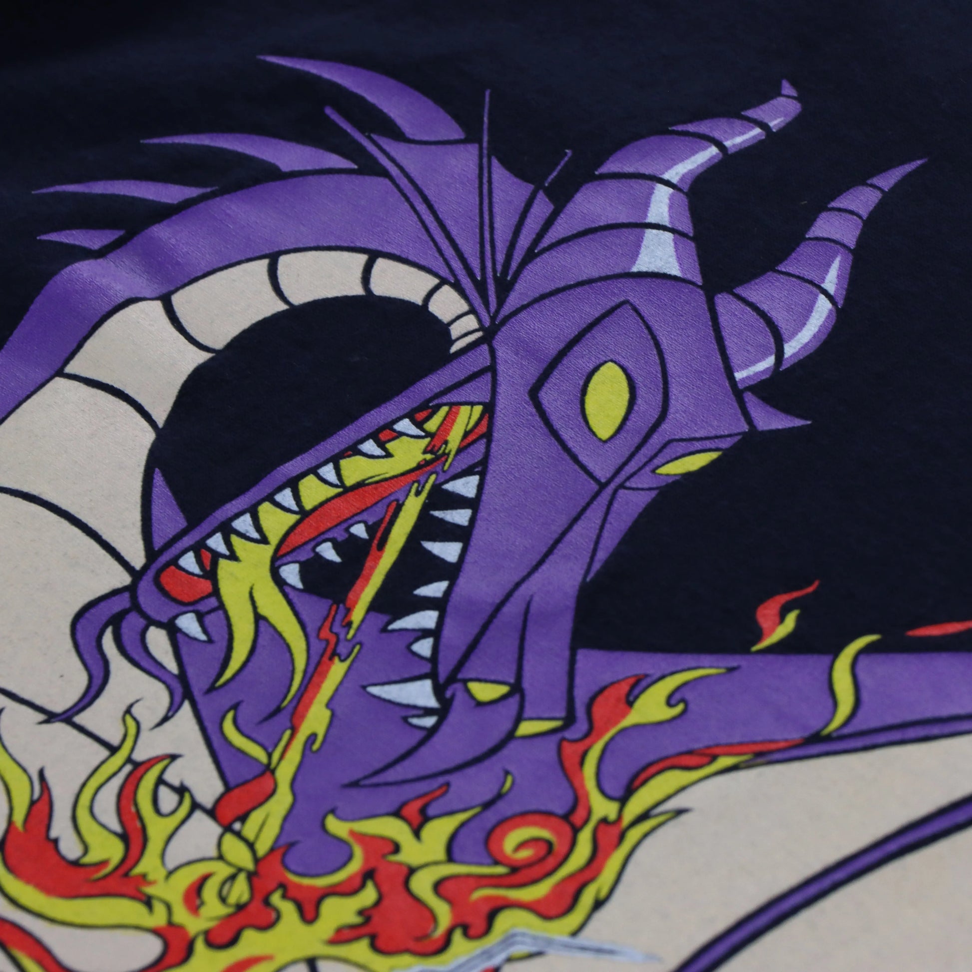 DISNEY Fantasia "Fantasmic" Dragon Single Stitch T-Shirt USA Made (L) - Vintage Sole Melbourne