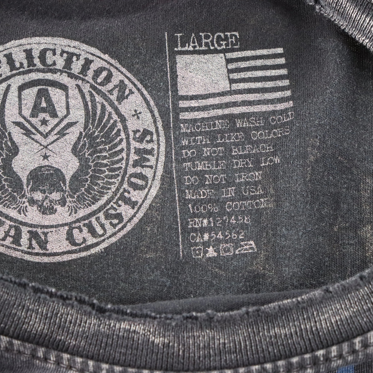 AFFLICTION "Motor Spirit" American Customs USA Made Vintage Y2K Tee (Women's S-M)