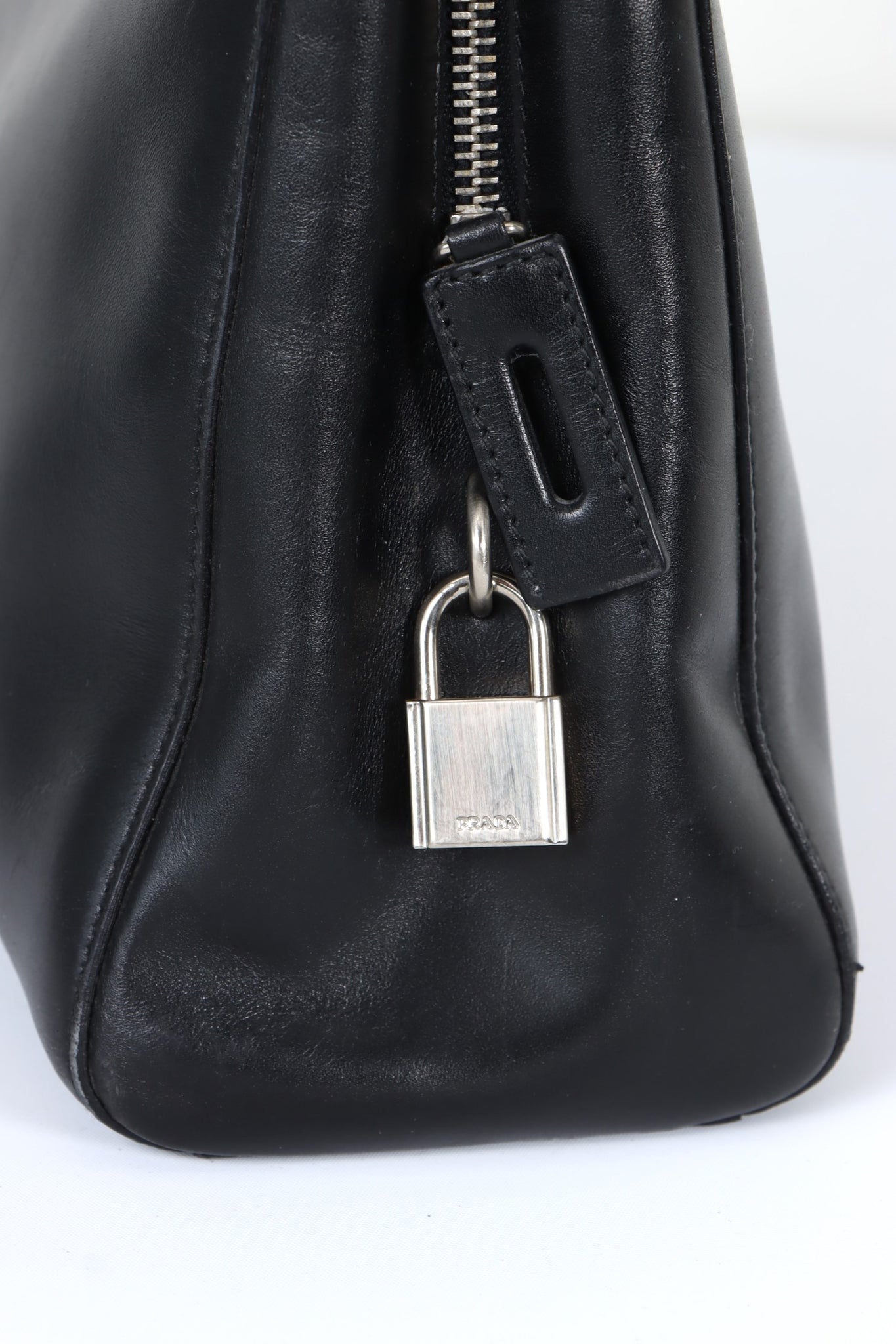 PRADA Vitello City Black Leather Tote Bag Italy Made Vintage Sole Melbourne