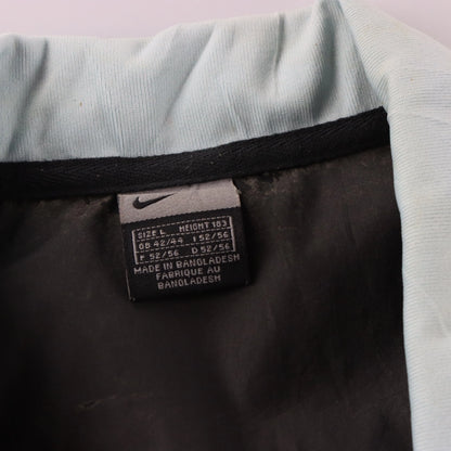 Vintage NIKE Black & Light Blue Full Zip Windbreaker Jacket (L-XL)