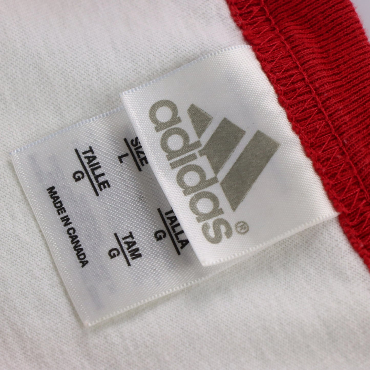 ADIDAS Ringer Italy "L Inno Di Mameli' Flag Front Back Tee (L) - Vintage Sole Melbourne