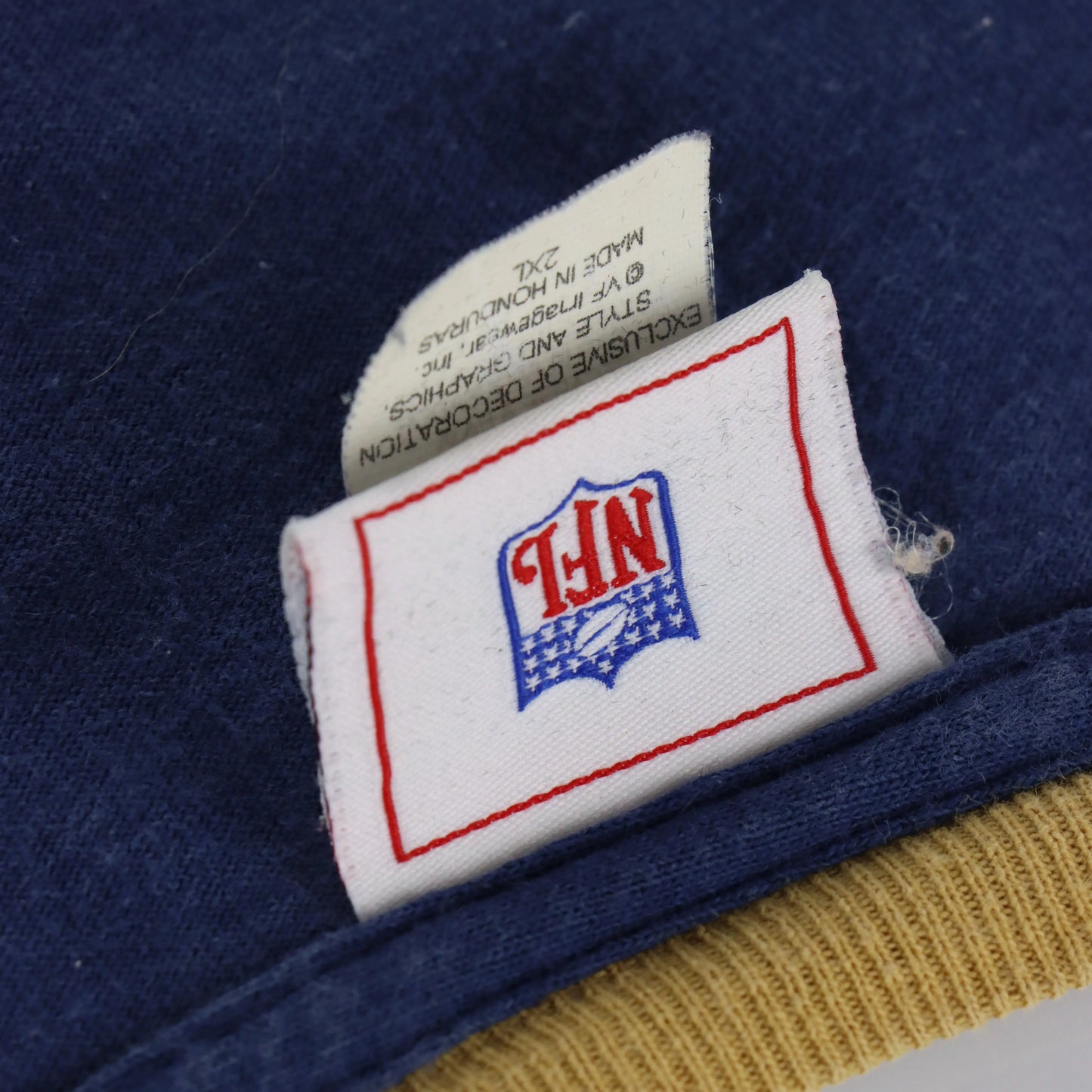 Vintage RAMS Los Angeles NFL Embroidered Ringer Football Tee (2XL) - Vintage Sole Melbourne