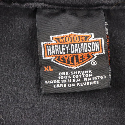 Vintage HARLEY DAVIDSON Motorcycle & Cityscape Las Vegas Southern Nevada USA Made T-Shirt (XL)