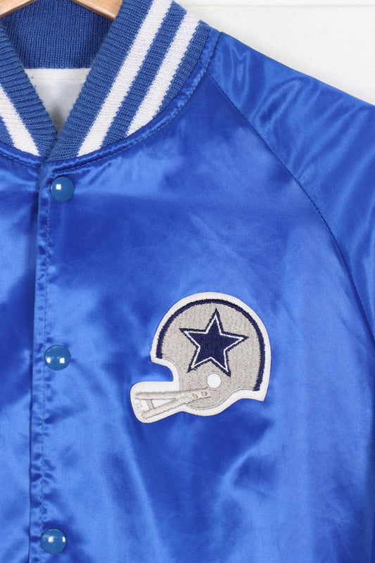 Dallas Cowboys Royal Blue NFL Football Jacket USA Made (L)