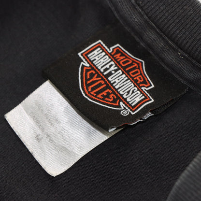 HARLEY DAVIDSON 'Bad to the Bone' Skeleton Pocket USA Made Tee (S) - Vintage Sole Melbourne