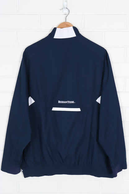 NIKE Embroidered Brigham BYU Cougars 1/4 Zip Windbreaker (XL)