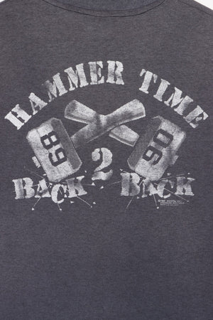 NBA Detroit Pistons MC Hammer 1990 Single Stitch Tall T-Shirt USA Made (M)