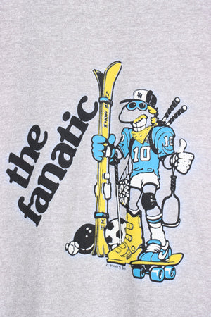 Vintage 1980 Sports Fanatic Ringer T-Shirt USA Made (M-L)
