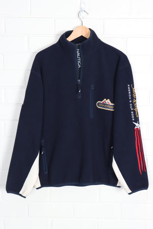 NAUTICA Stars & Stripes Embroidered 1/4 Zip Up Fleece (XL)