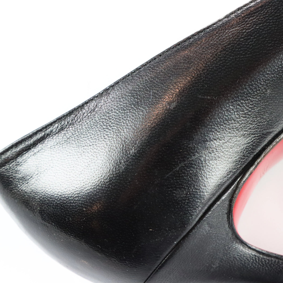 Vintage CHRISTIAN LOUBOUTIN Black Leather Italian Made Heels (38.5)