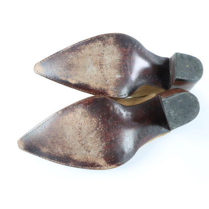Vintage BOOTS & BELTS CO. Tan Studded Suede 'Old Gringo' Western Mules (8)