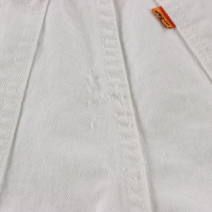 LEVI'S 'Regular Fit' USA Made High Waist White Denim Shorts (12) Vintage Sole Melbourne