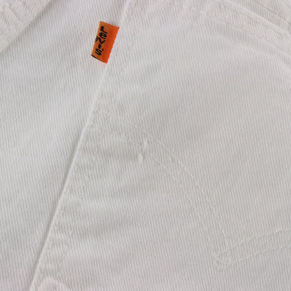 LEVI'S 'Regular Fit' USA Made High Waist White Denim Shorts (12) Vintage Sole Melbourne
