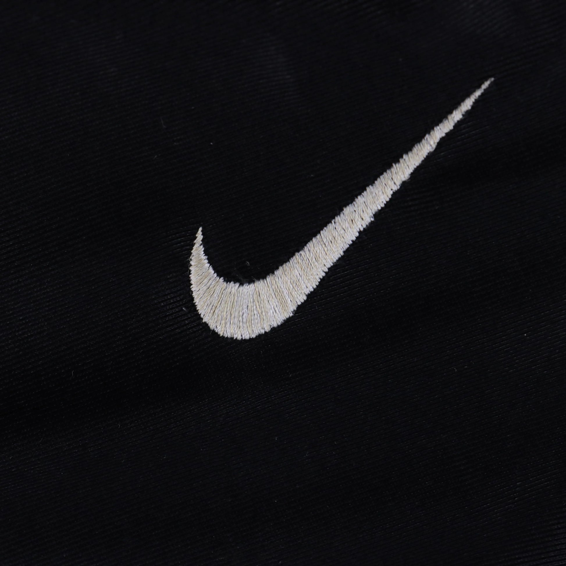 NIKE Black & Silver Embroidered Swoosh Logo Tear Away Track Pants (XXL) Vintage Sole Melbourne
