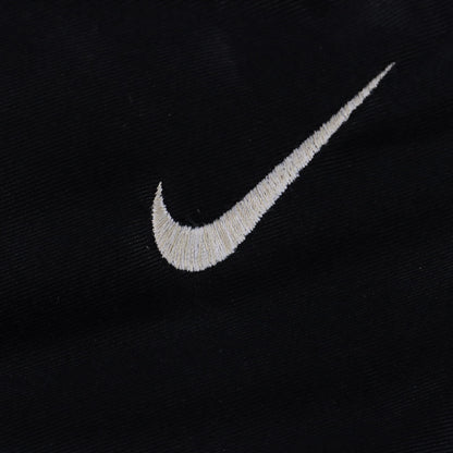 NIKE Black & Silver Embroidered Swoosh Logo Tear Away Track Pants (XXL) Vintage Sole Melbourne