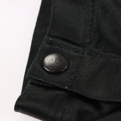 NIKE Black & Silver Embroidered Swoosh Logo Tear Away Track Pants (XXL) Vintage Sole Melbourne