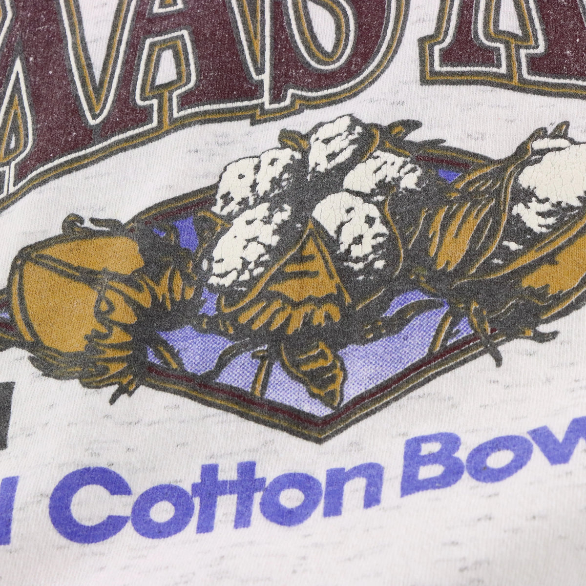 Vintage 1993 Texas A&M Aggies USA Made American College Football Heather-White Single Stitch Tee (XL)