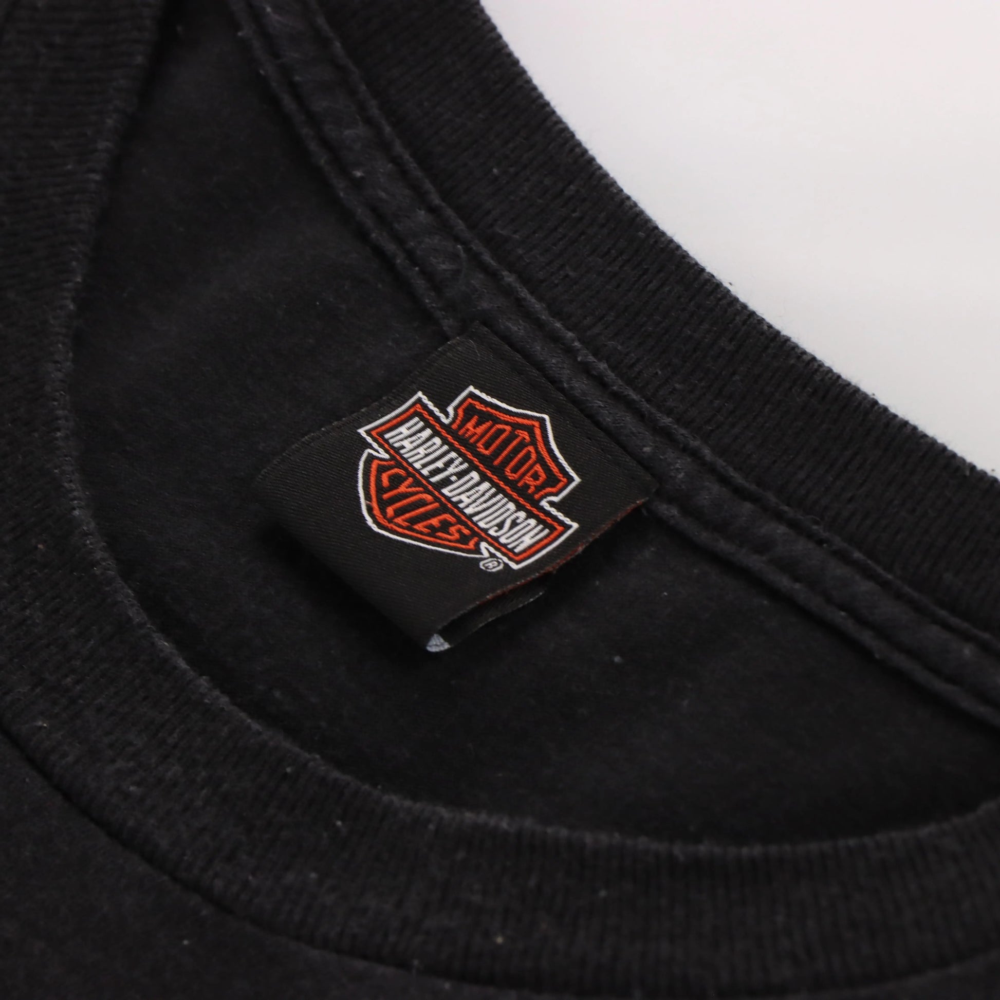 HARLEY DAVIDSON Orlando Skull & Gear Front Back Tee (XL) Vintage Sole Melbourne