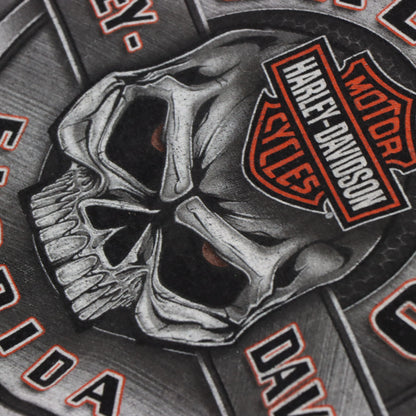 HARLEY DAVIDSON Orlando Skull & Gear Front Back Tee (XL) Vintage Sole Melbourne