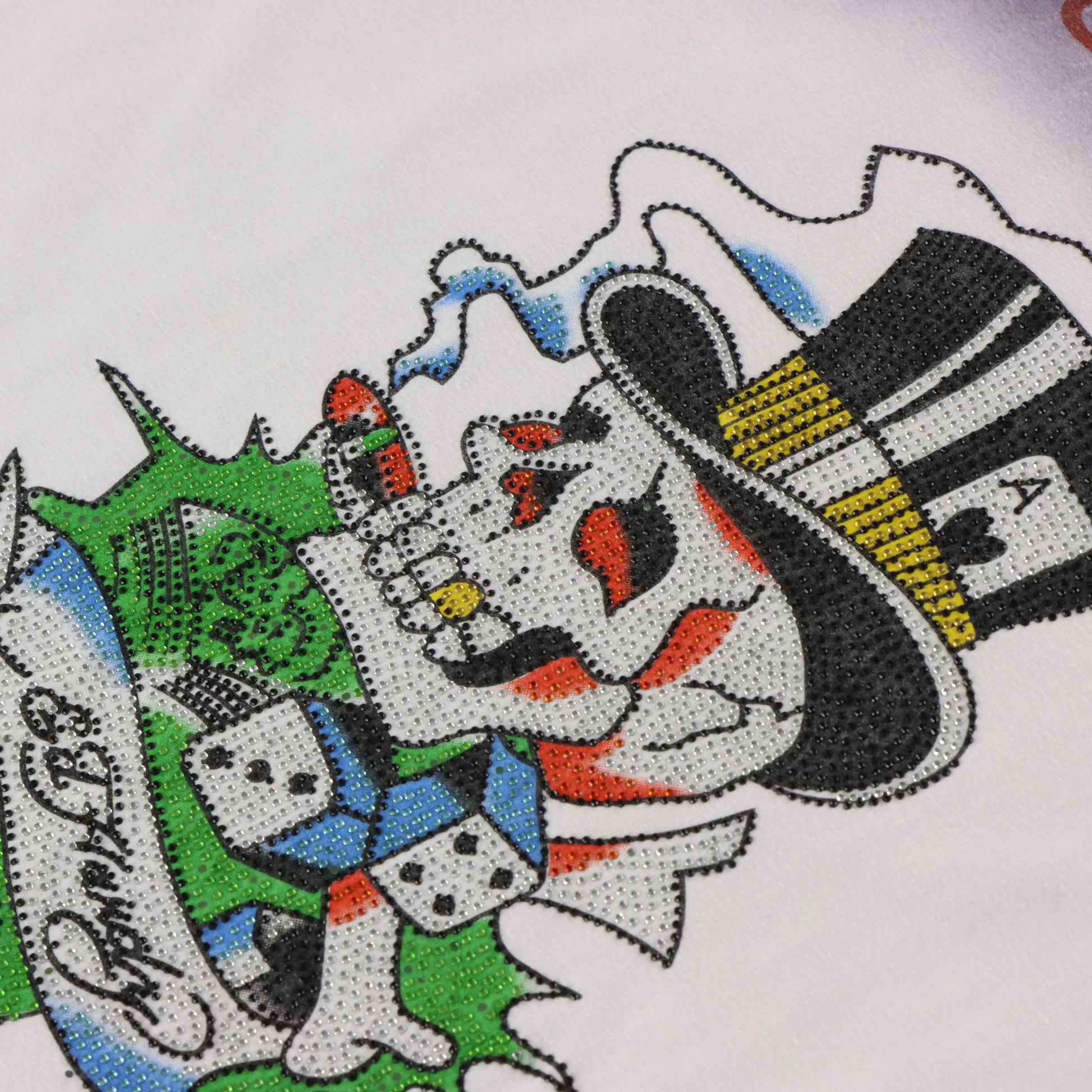 ED HARDY Y2K Embellished Smoking Skull Y2K Tie Dye T-Shirt (M) Vintage Sole Melbourne