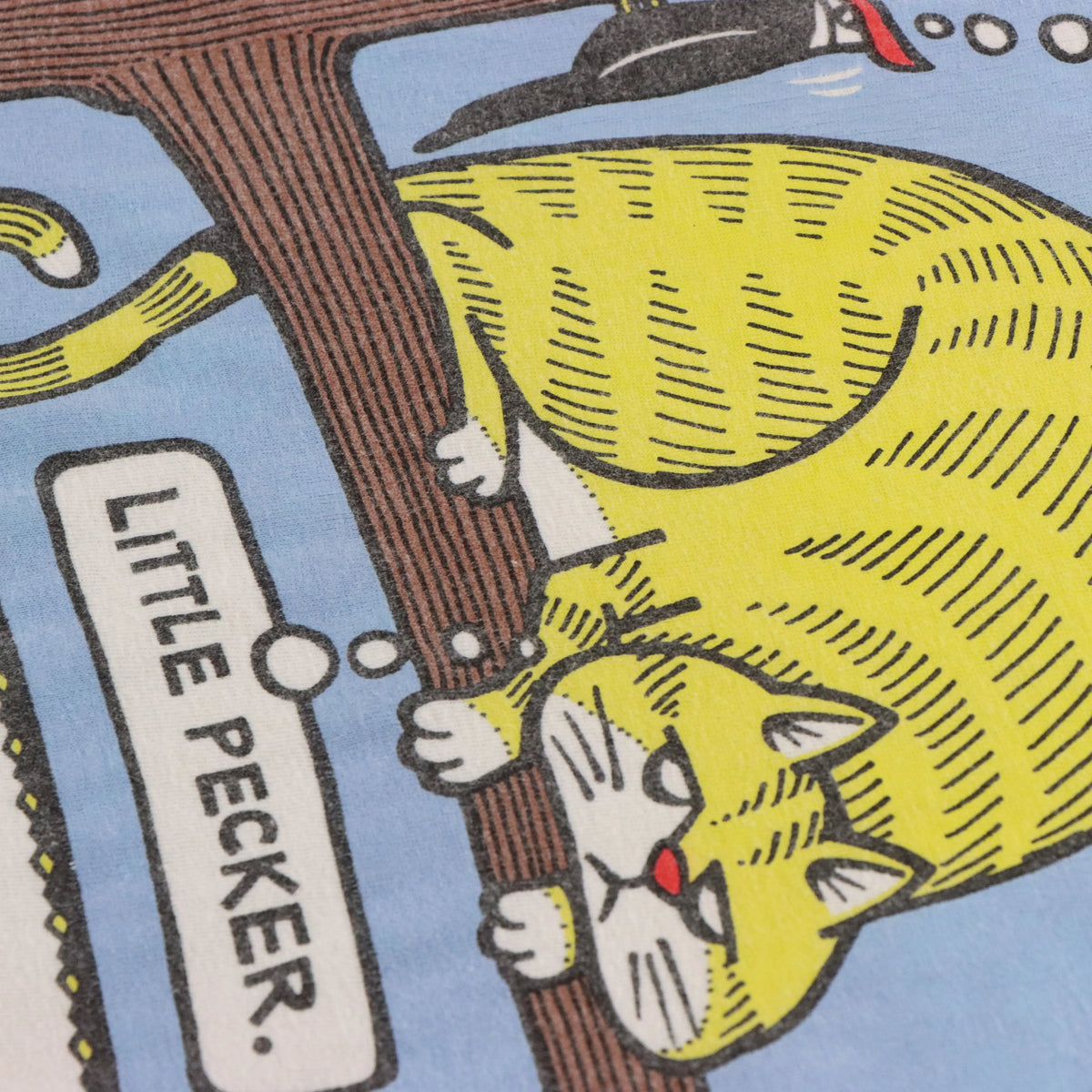Vintage 'Big Pussy, Little Pecker' Naughty Humour Single Stitch White T-Shirt  (L)