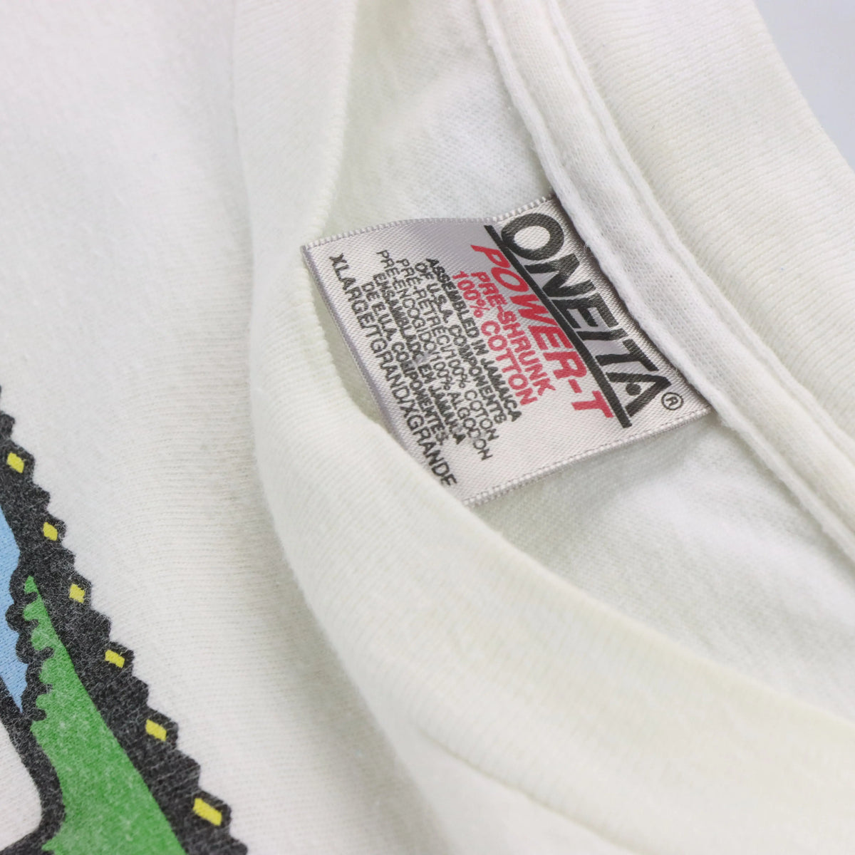 Vintage 'Big Pussy, Little Pecker' Naughty Humour Single Stitch White T-Shirt  (L)