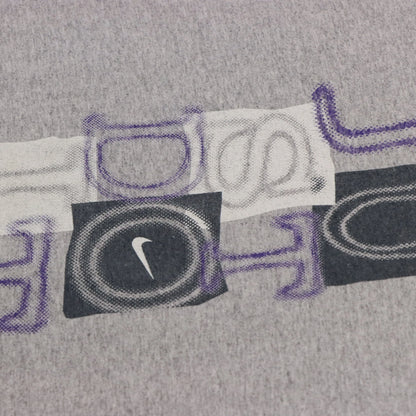 Vintage NIKE 'Just Do It' Letter Logo USA Made Grey & Purple T-Shirt (M)