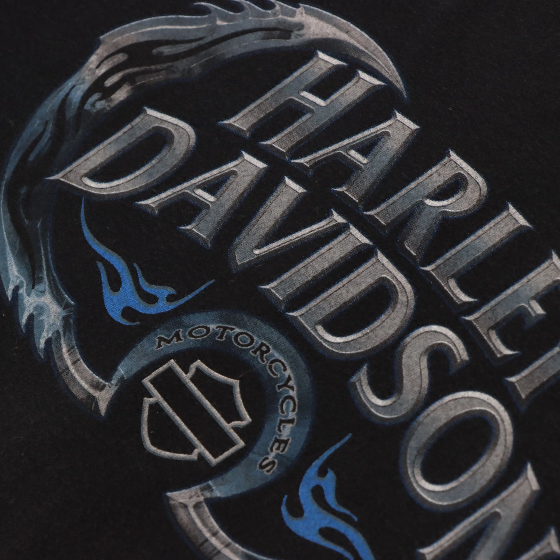 HARLEY DAVIDSON Blue Chrome Illinois Destination Tee USA Made (S-M) Vintage Sole Melbourne