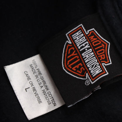 HARLEY DAVIDSON Blue Chrome Illinois Destination Tee USA Made (S-M) Vintage Sole Melbourne