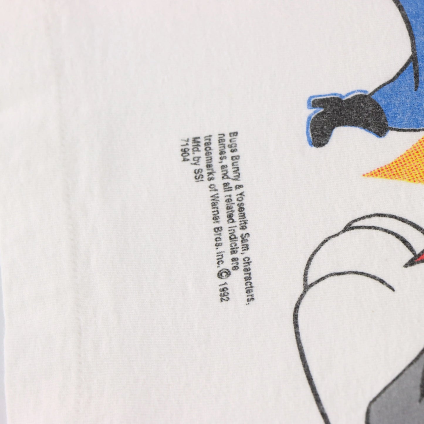 1992 LOONEY TUNES 'Draw, Ya Varmint' Bugs Bunny USA Made Tee (S-M) Vintage Sole Melbourne