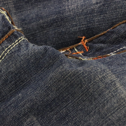 Vintage LAGUNA BEACH Y2K Skull Button Cross Pocket USA Made Denim Jeans (36)